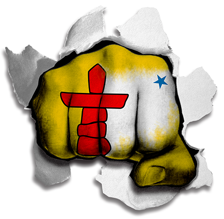 Fist Nunavut Flag Logo vinyl decal